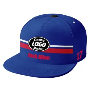 Custom White Atlanta Hat Sport Design Cap Stitched Adjustable Personalized PR067B-D020262-3