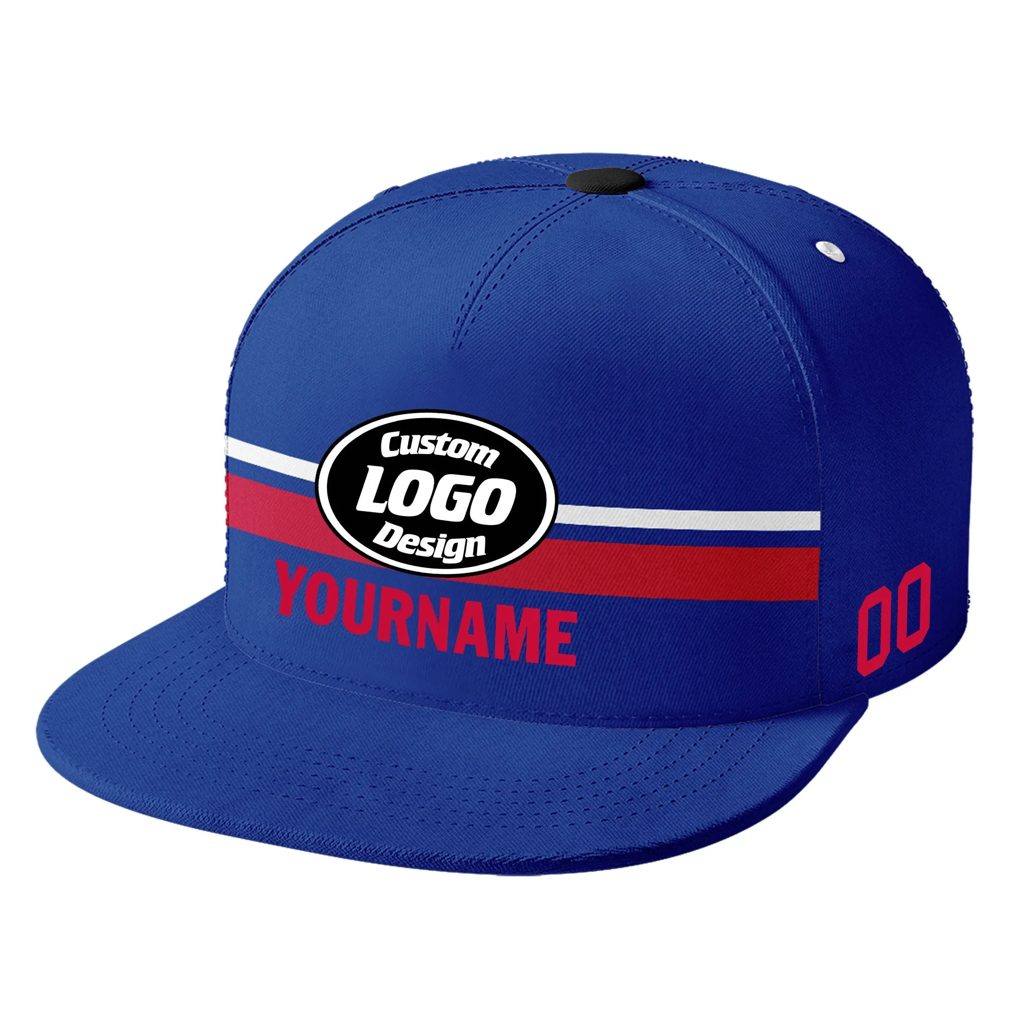 Custom White Atlanta Hat Sport Design Cap Stitched Adjustable Personalized PR067B-D020262-3