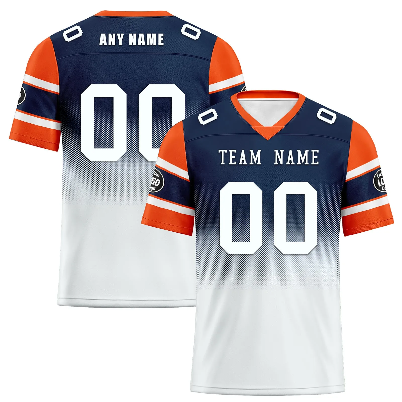 Custom White Blue Denver Football Jersey and Hat Combo Offer Personalized Combo ZH-D020326-10