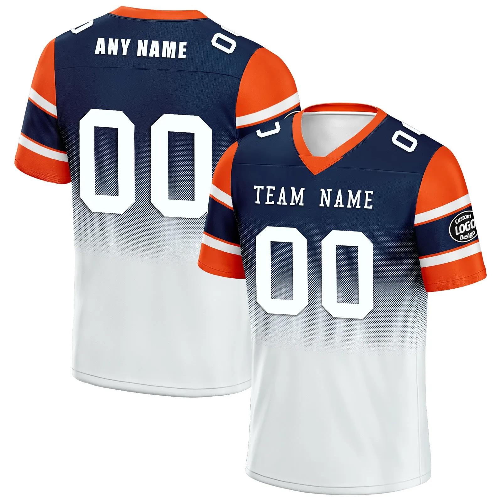Custom White Blue Denver Football Jersey and Hat Combo Offer Personalized Combo ZH-D020326-10
