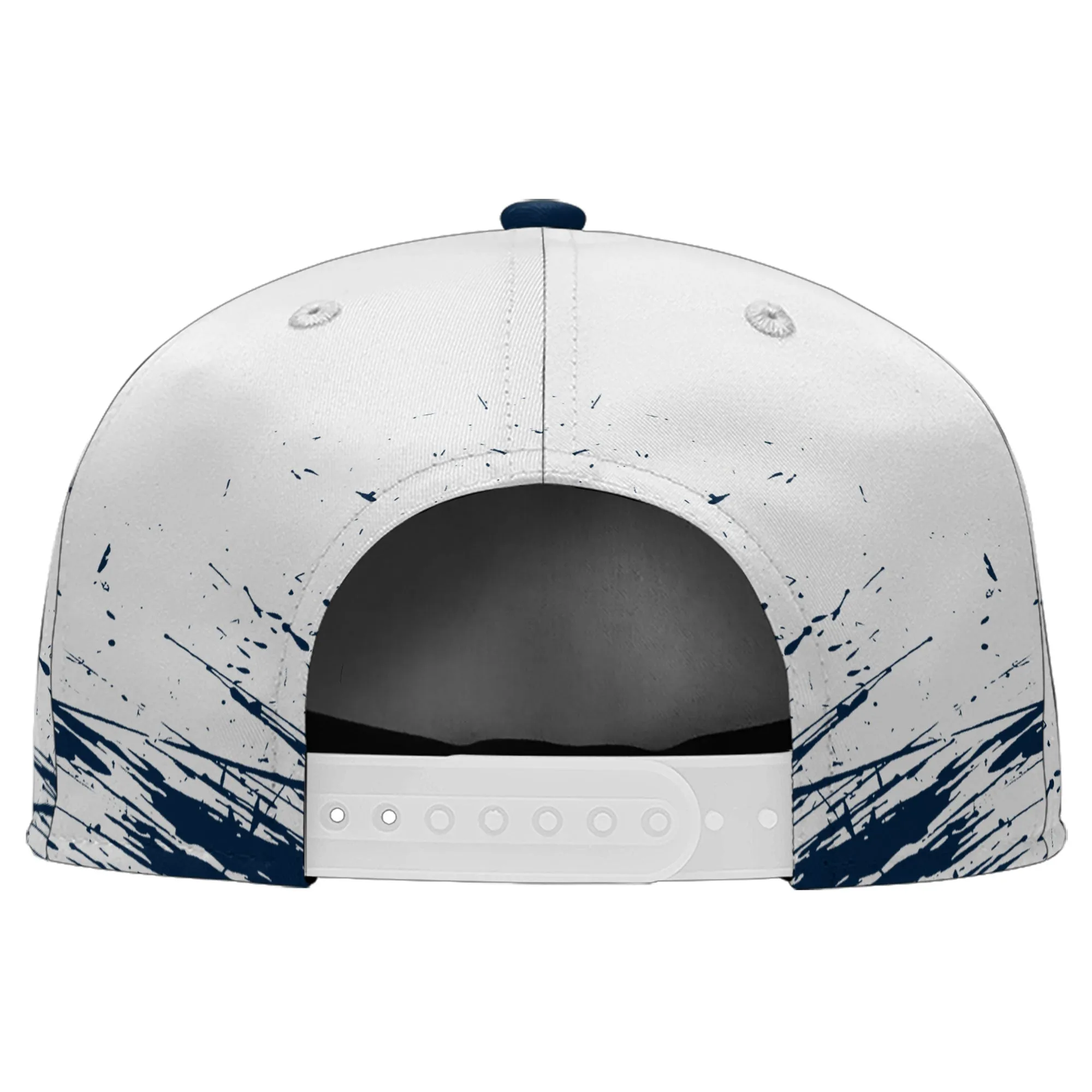 Custom White Blue Red New England Hat Sport Design Cap Stitched Adjustable Personalized PR067B-D020261-26