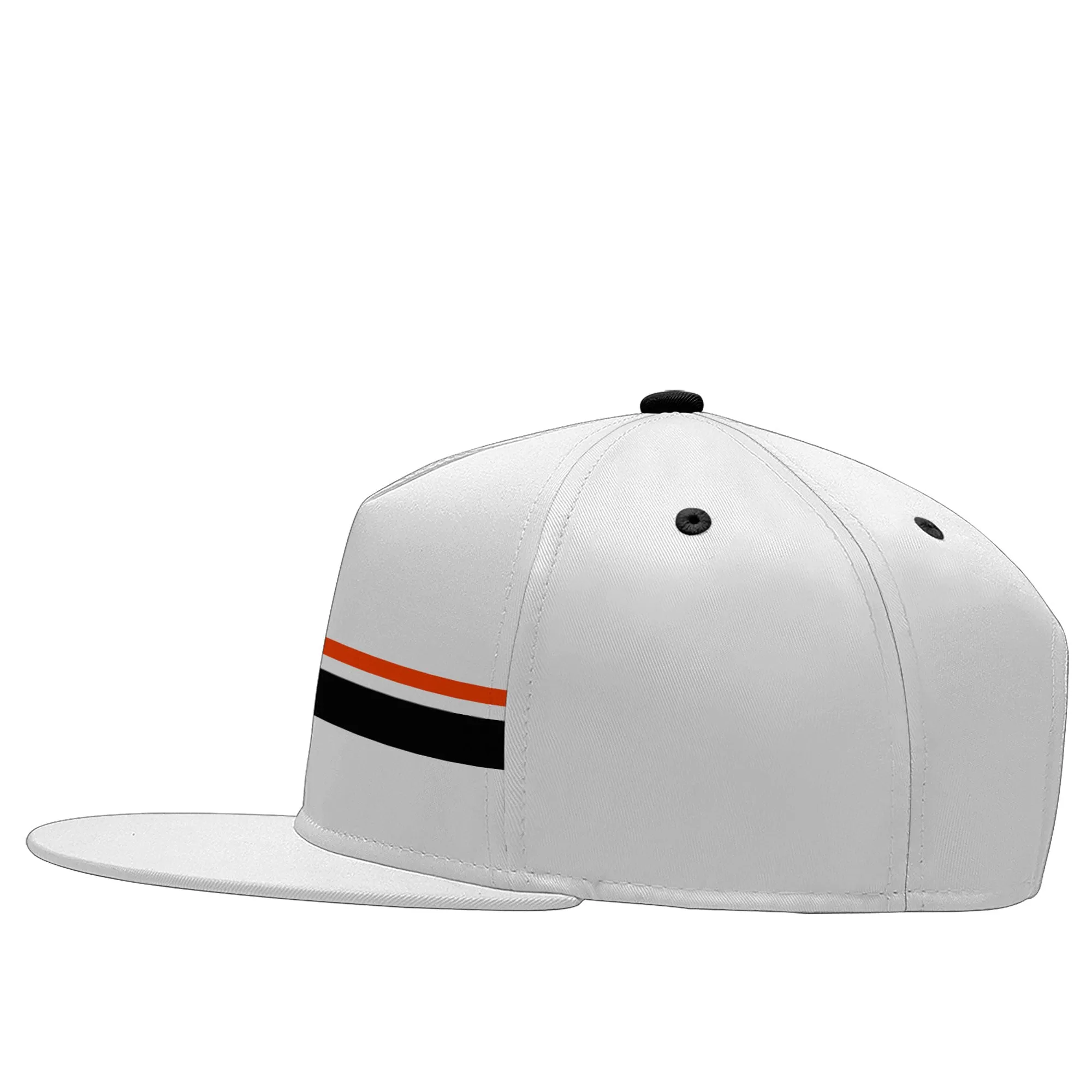 Custom White Cleveland Hat Sport Design Cap Stitched Adjustable Personalized PR067B-D020262-8