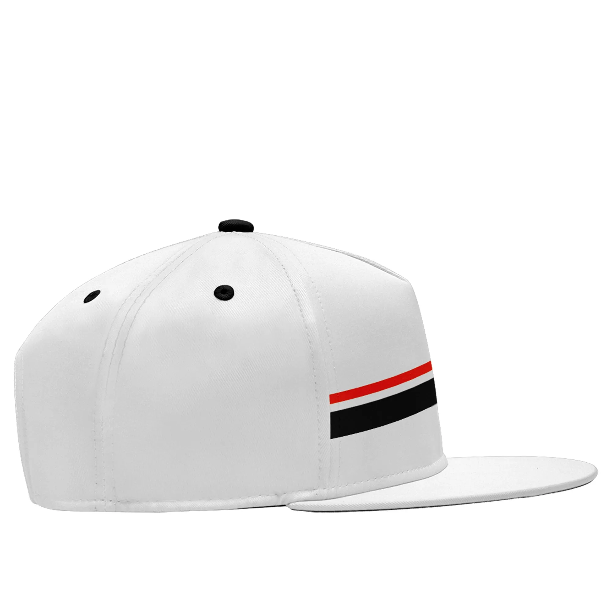 Custom White Cleveland Hat Sport Design Cap Stitched Adjustable Personalized PR067B-D020262-8