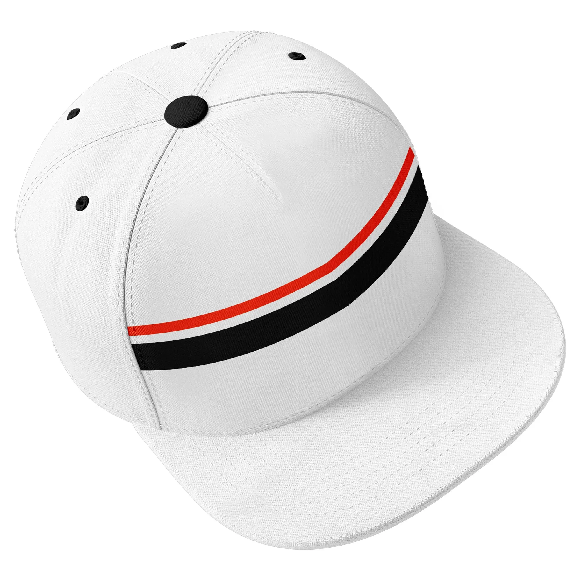 Custom White Cleveland Hat Sport Design Cap Stitched Adjustable Personalized PR067B-D020262-8