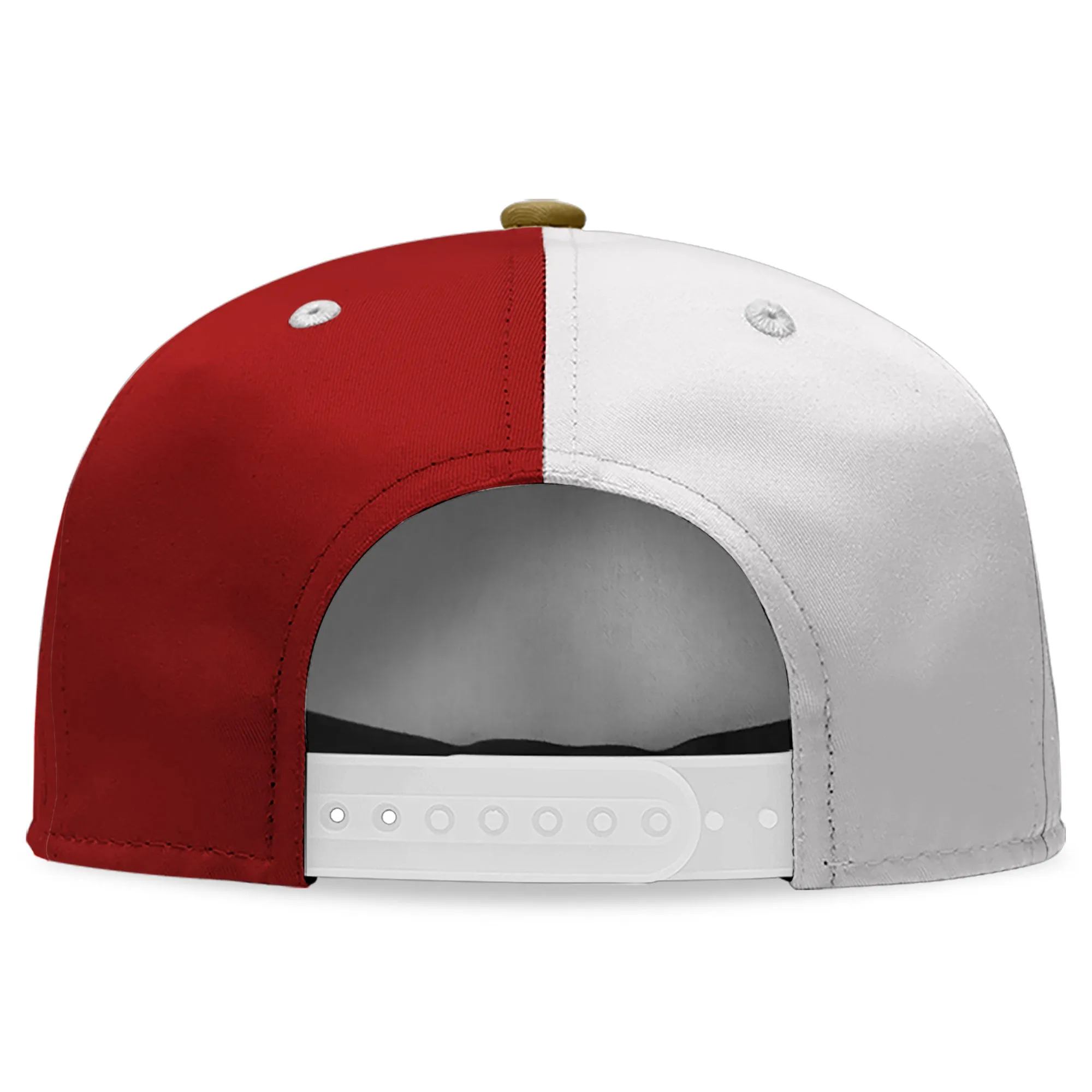 Custom White Red California Hat Sport Design Cap Stitched Adjustable Personalized PR067B-D028017-13