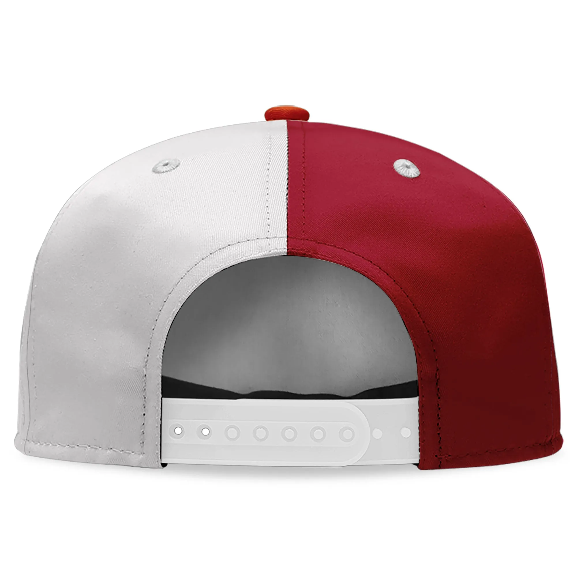 Custom White Red Florida Hat Sport Design Cap Stitched Adjustable Personalized PR067B-D028017-15