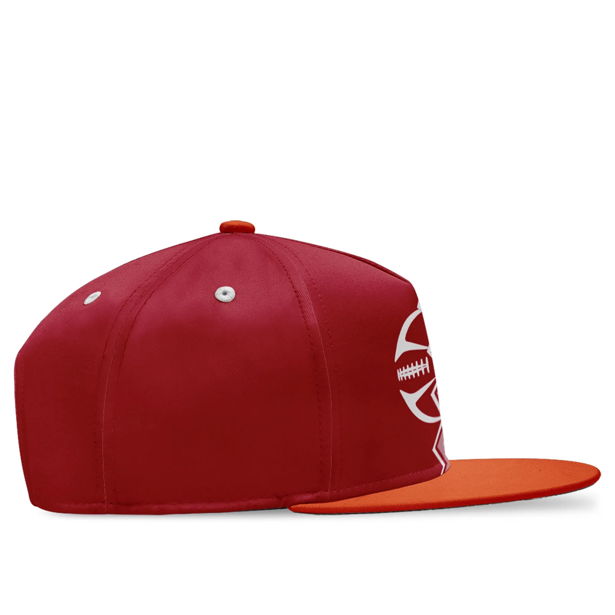 Custom White Red Florida Hat Sport Design Cap Stitched Adjustable Personalized PR067B-D028017-15