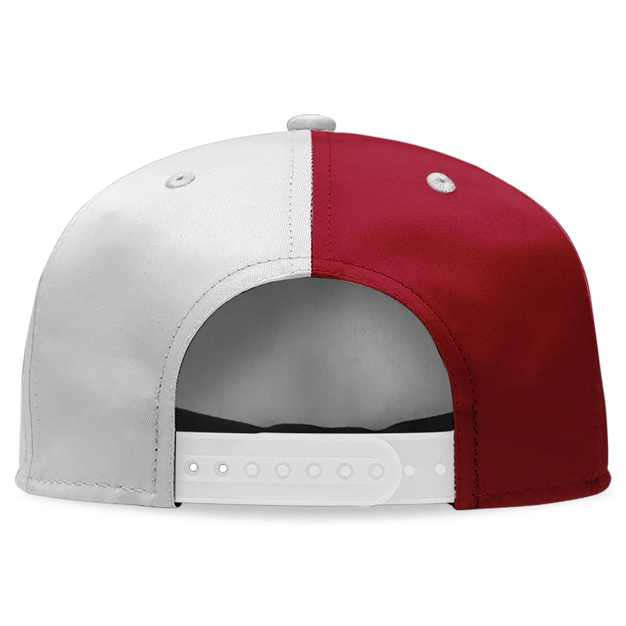 Custom White Red New York Hat Sport Design Cap Stitched Adjustable Personalized PR067B-D028017-11