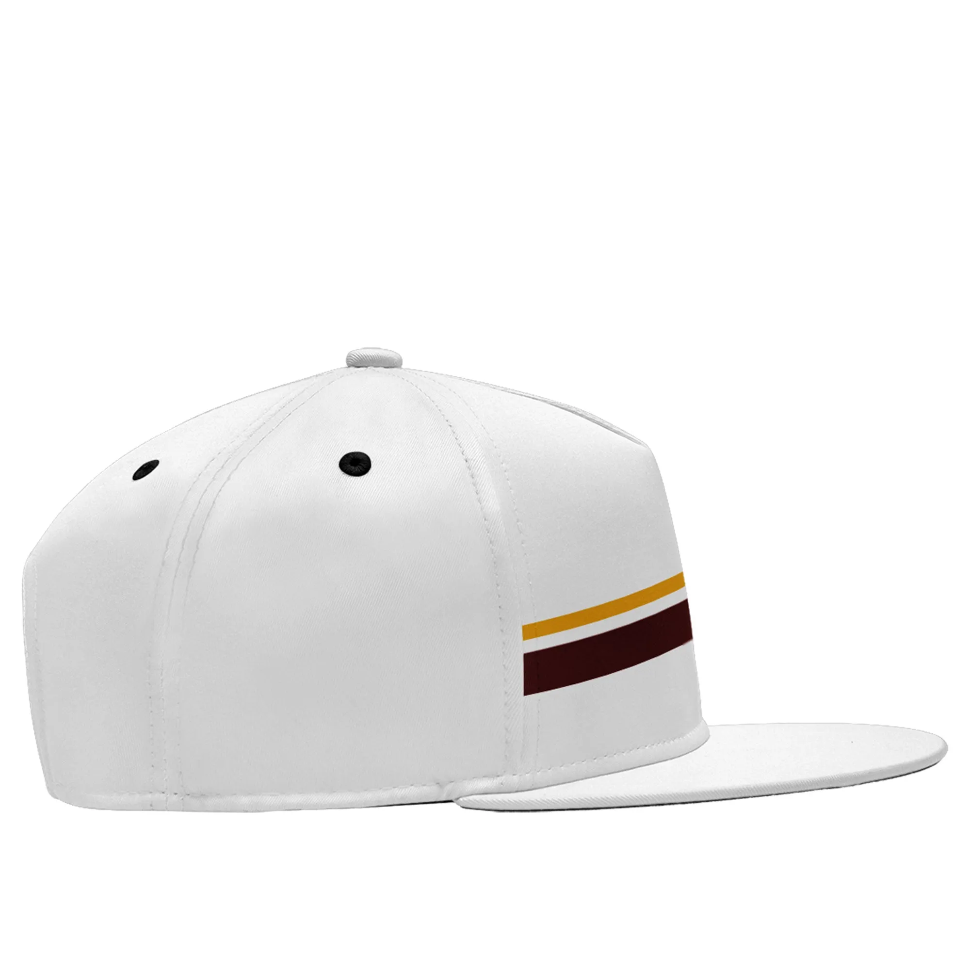 Custom White Washington Hat Sport Design Cap Stitched Adjustable Personalized PR067B-D020262-31