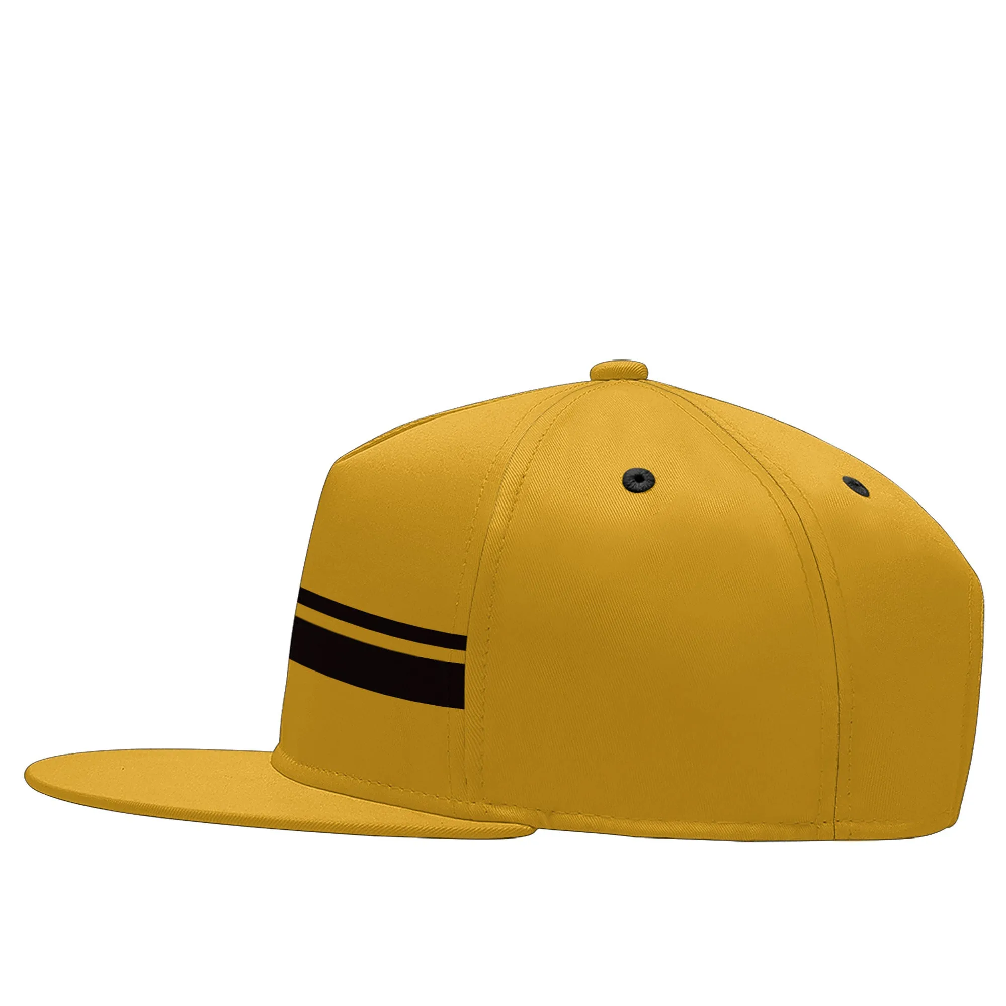 Custom Yellow Pittsburgh Hat Sport Design Cap Stitched Adjustable Personalized PR067B-D020262-30