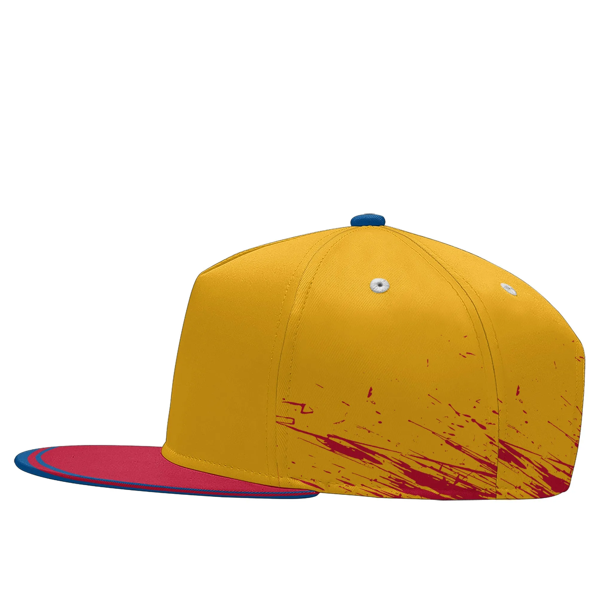 Custom Yellow Red Blue Pittsburgh Hat Sport Design Cap Stitched Adjustable Personalized PR067B-D020261-30