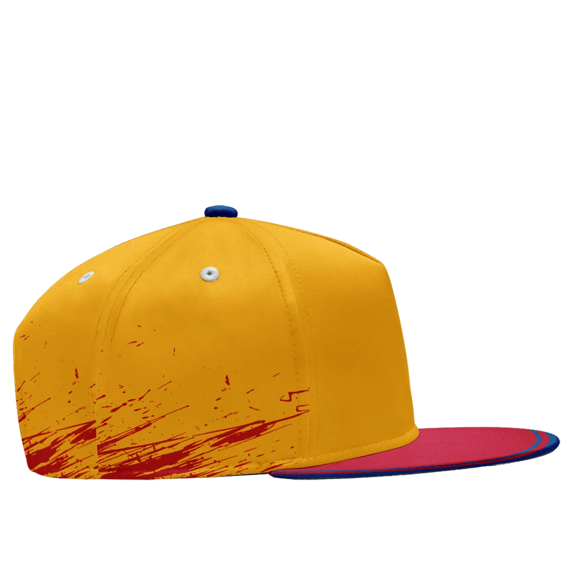 Custom Yellow Red Blue Pittsburgh Hat Sport Design Cap Stitched Adjustable Personalized PR067B-D020261-30