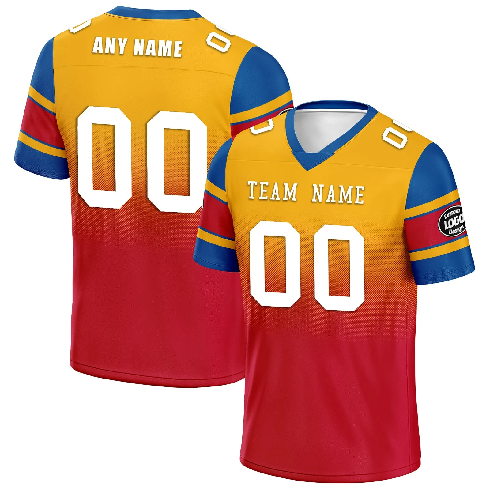 Custom Yellow Red Pittsburgh Football Jersey and Hat Combo Offer Personalized Combo ZH-D020326-30