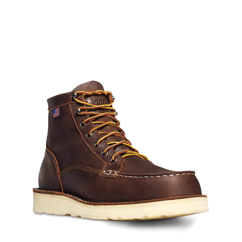 Danner Men's Bull Run Moc Toe 6" Brown Steel Toe Work Boots 15564