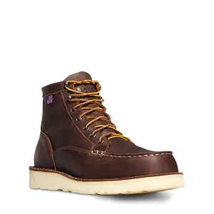 Danner Men's Bull Run Moc Toe 6" Brown Steel Toe Work Boots 15564