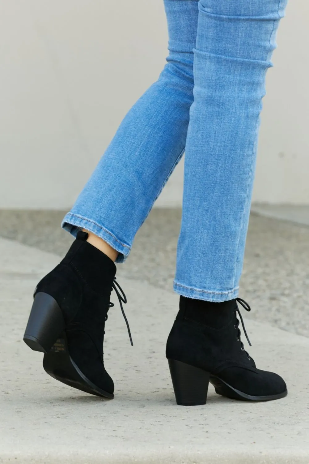 DDK Forever Fall Lace-Up Heeled Booties