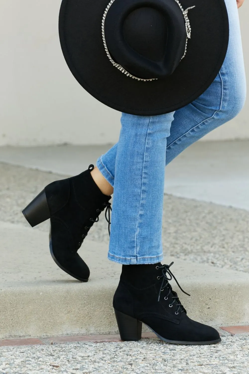 DDK Forever Fall Lace-Up Heeled Booties