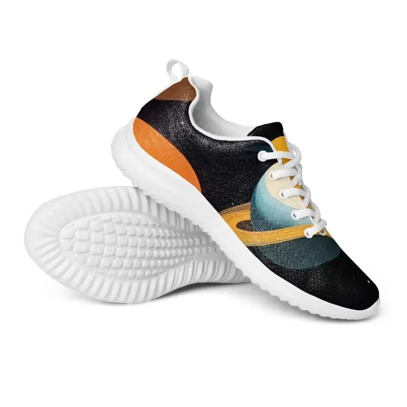 Dipaliz Abstract Athletic Shoes Black Yellow Pattern
