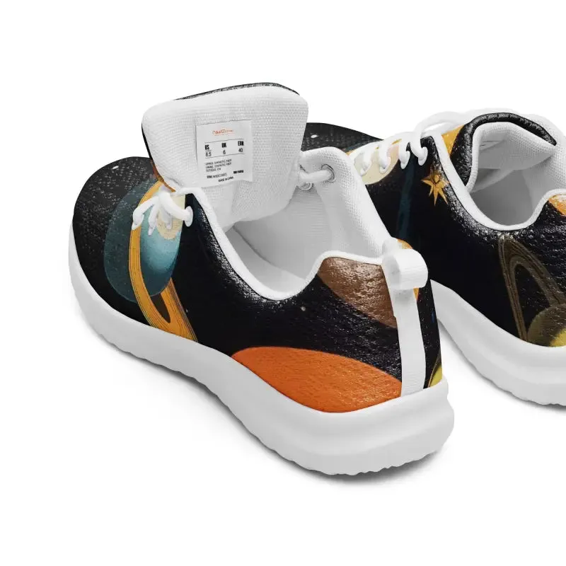 Dipaliz Abstract Athletic Shoes Black Yellow Pattern