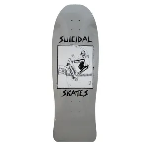 Dogtown 10.125" x 30.325" Suicidal Skates Pool Skater 80s Reissue Grey Dip Skateboard Deck