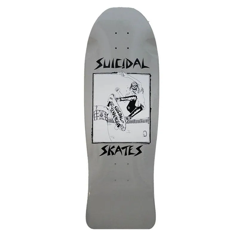 Dogtown 10.125" x 30.325" Suicidal Skates Pool Skater 80s Reissue Grey Dip Skateboard Deck