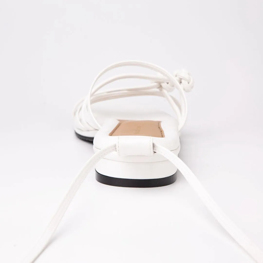 Double Chinese Knot Flats (White Leather)