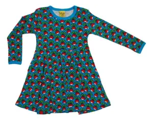 DUNS LS Skater Dress - Radish Hawaiian Blue