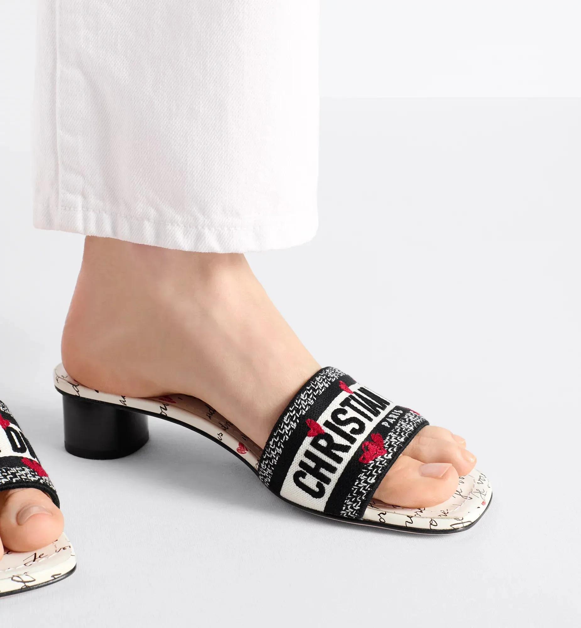 Dway Heeled Slide Adore Motif