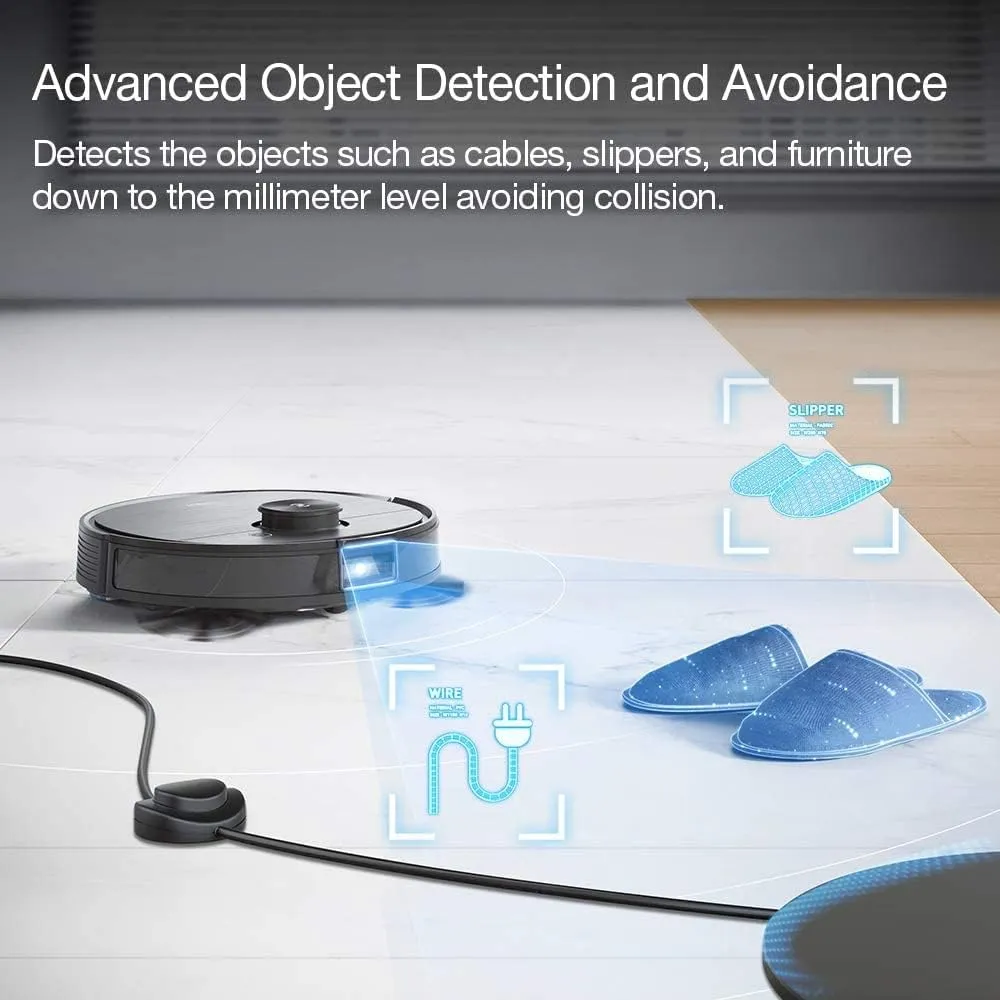 Ecovacs Robotic DEEBOT T8  Vacuum & Mop Robot with Advanced Laser Mapping and 3D Obstacle Detection & Avoidance, Grey Certified Refurbished