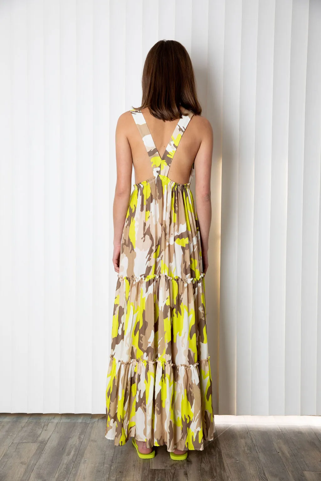 Electric Camo Beach Gown