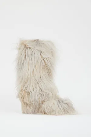 Fall 2010 Cream Fur CC Wedge Boot