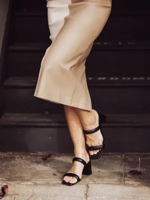 Farah Double Strap Heel - Black