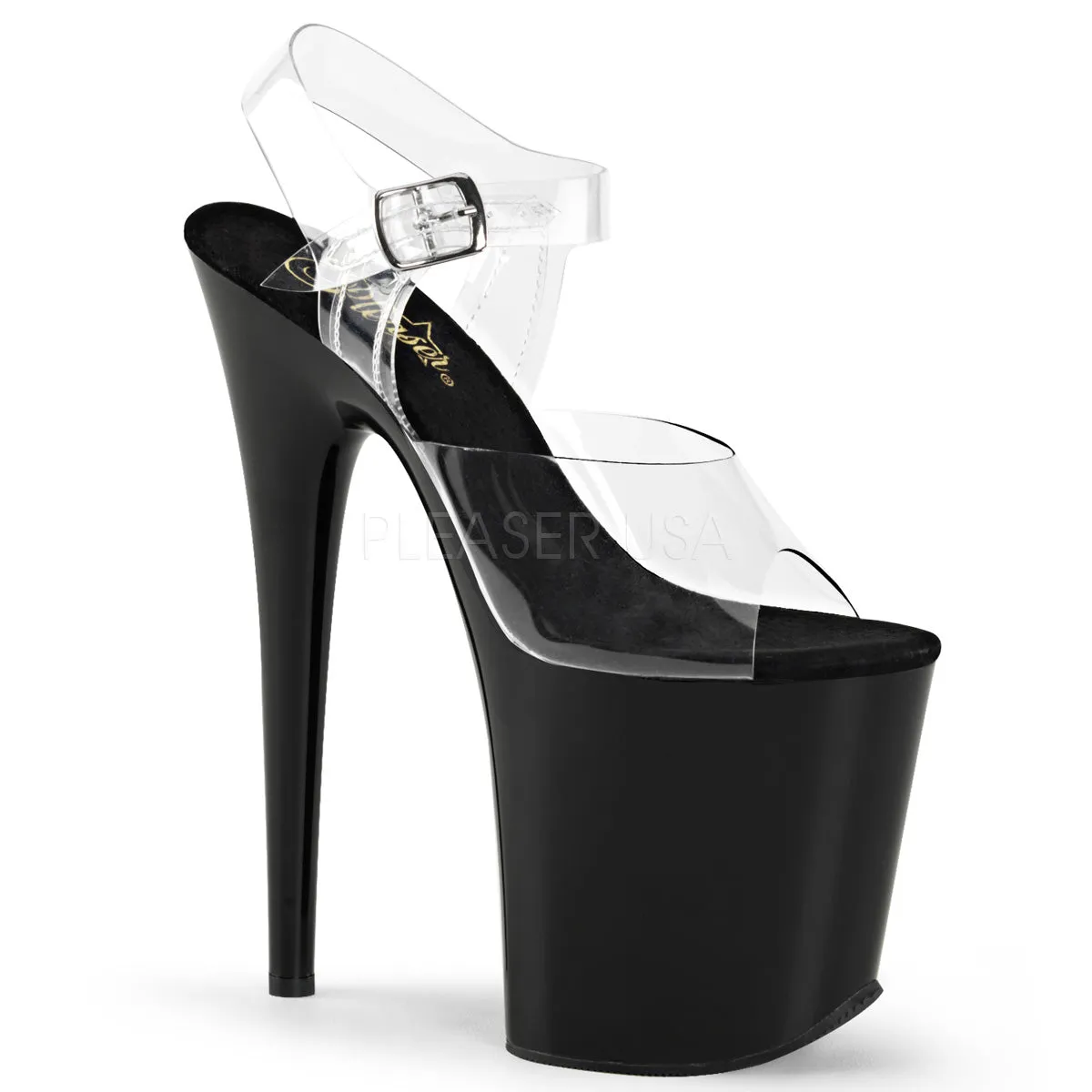 Flamingo-808 Black, 8" Heels (Speed Heels)
