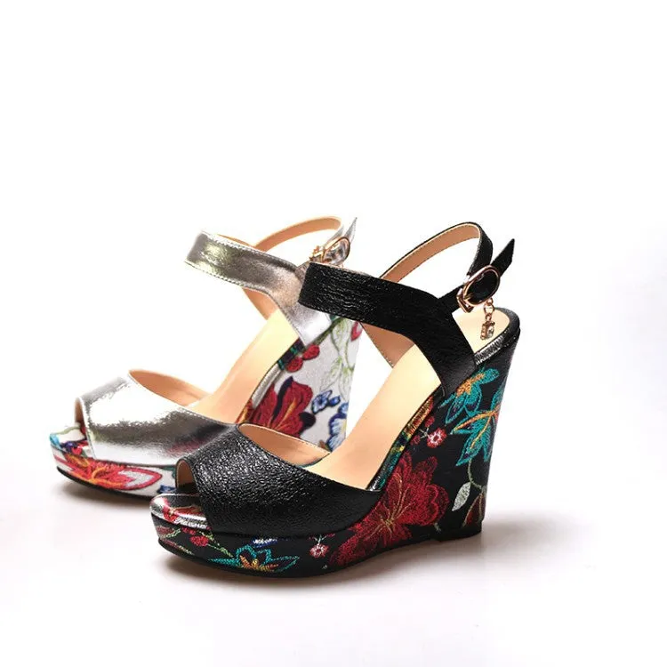 Floral Wedge Heels