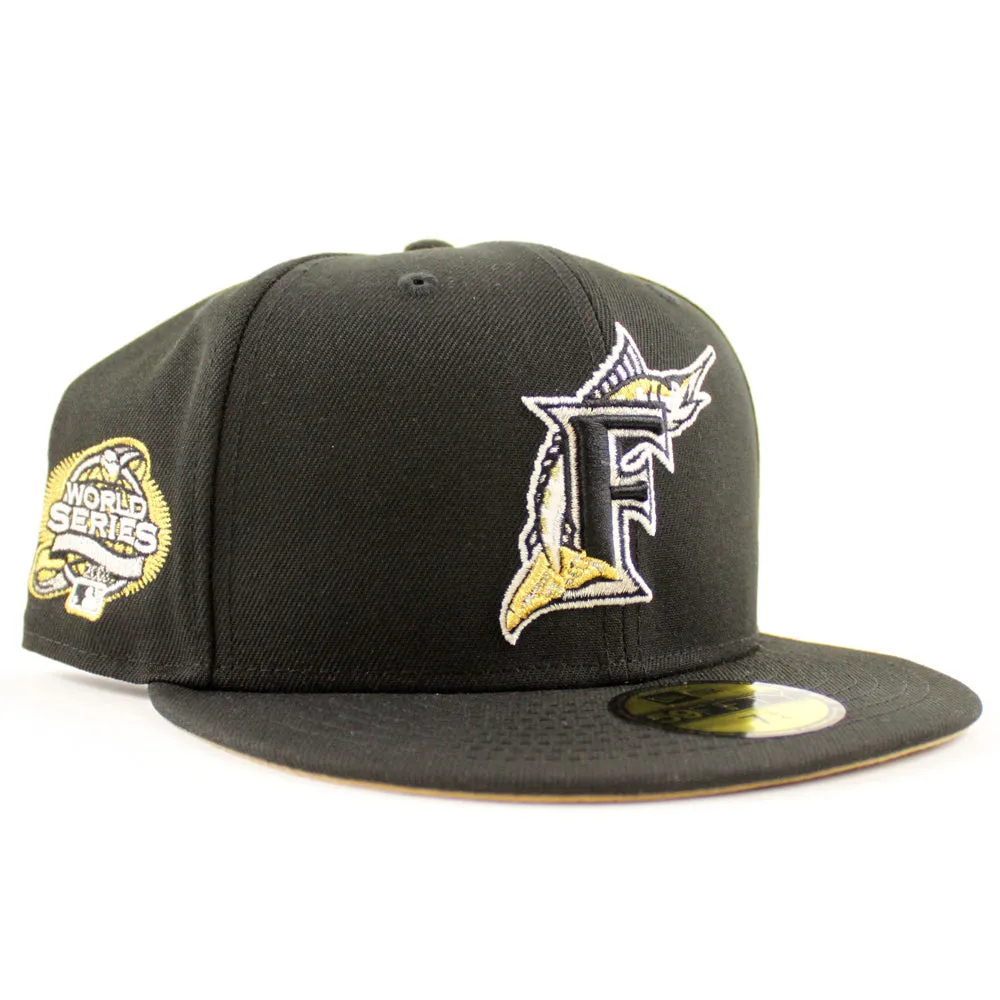 Florida Marlins 2003 World Series New Era 59Fifty Fitted Hat (GITD Black Khaki Under brim)