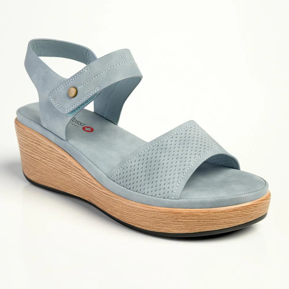 Franco Rossi Comfort Wedge Sandal - Blue