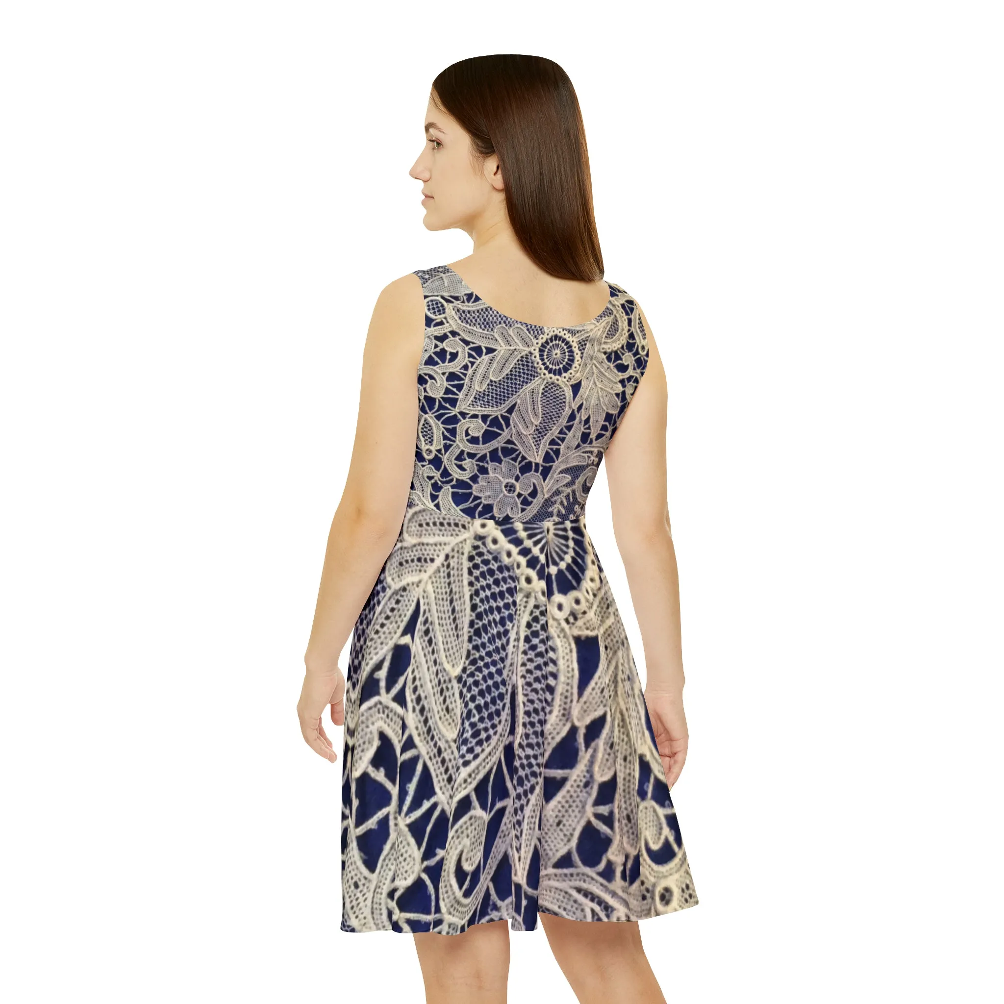 Golden and Blue - Inovax Women's Skater Dress