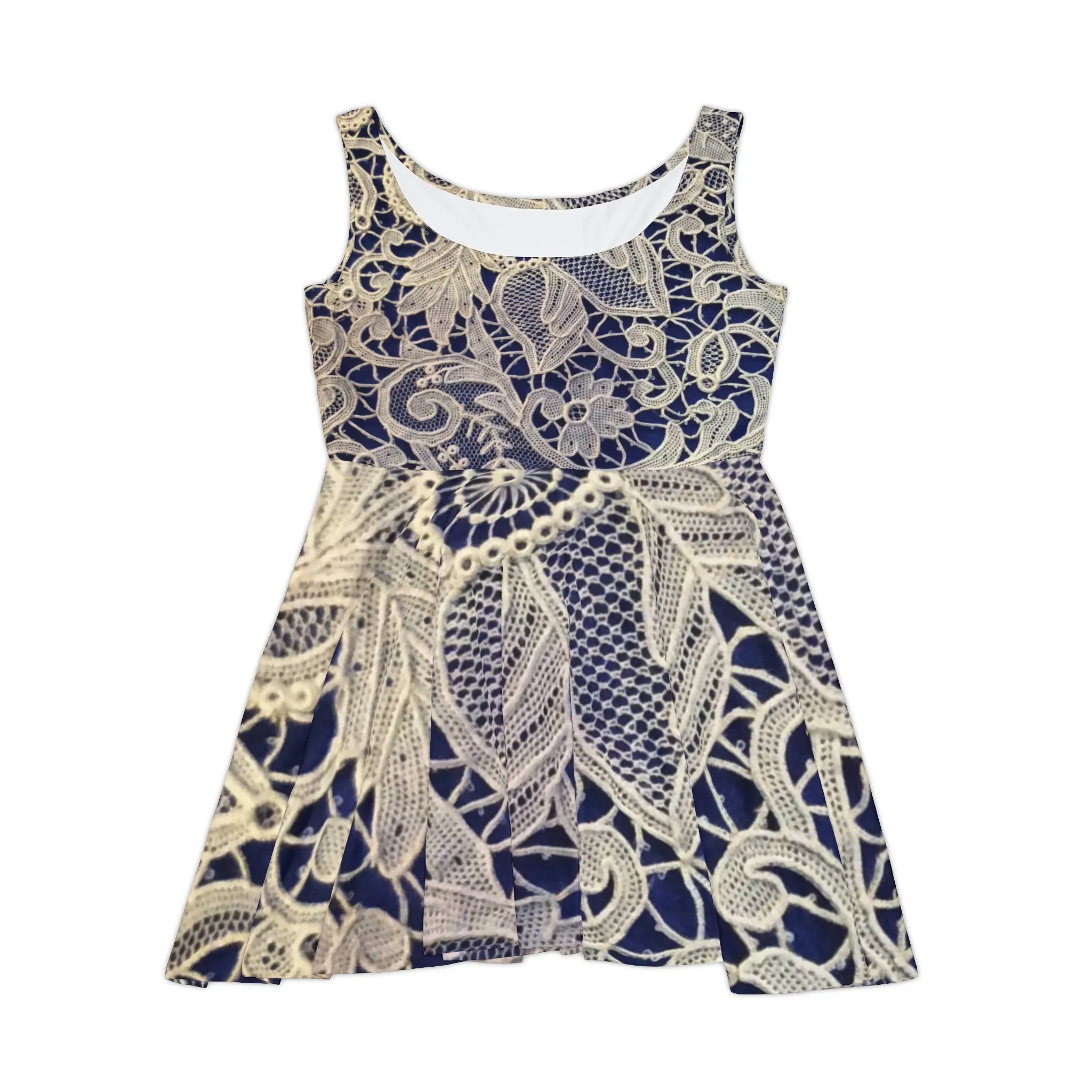 Golden and Blue - Inovax Women's Skater Dress