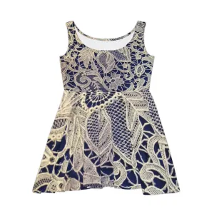 Golden and Blue - Inovax Women's Skater Dress