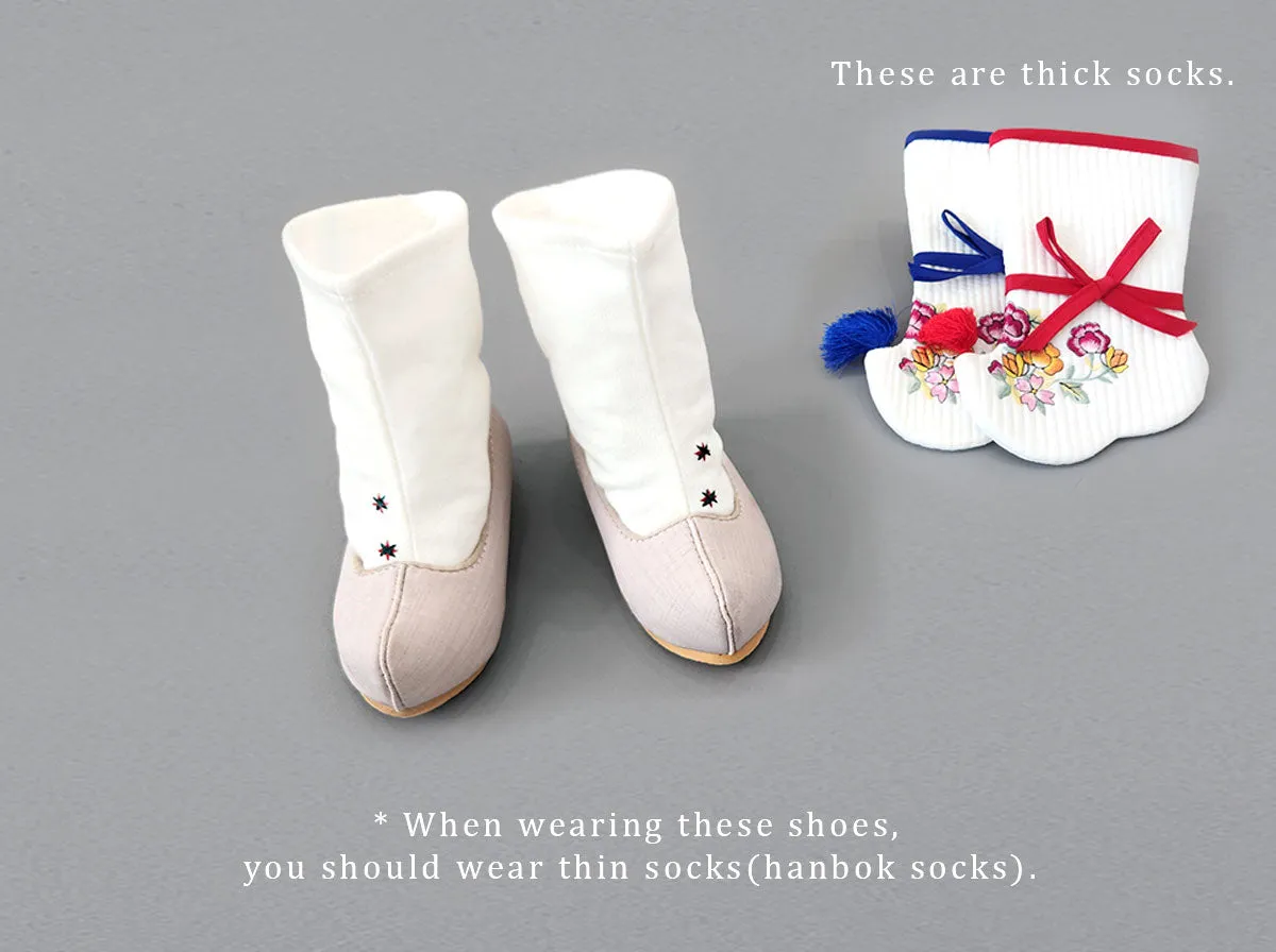 Graceful Floral Baby Girl Hanbok Shoes