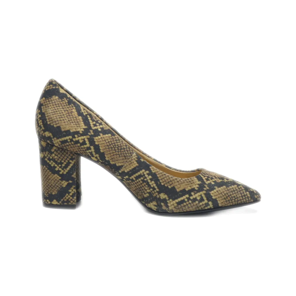 H&M High-Heel Shoes Leather Gold Colour For Women