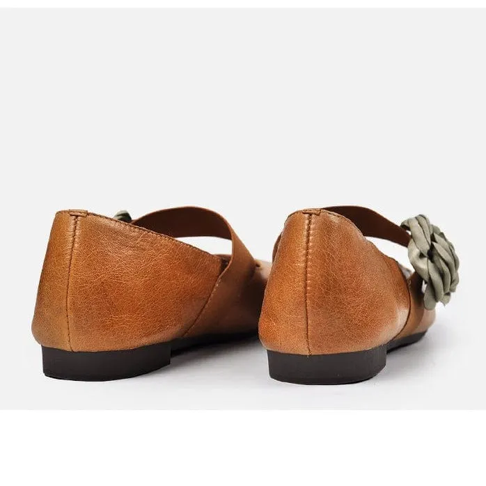 Handmade Floral Leather Shoes