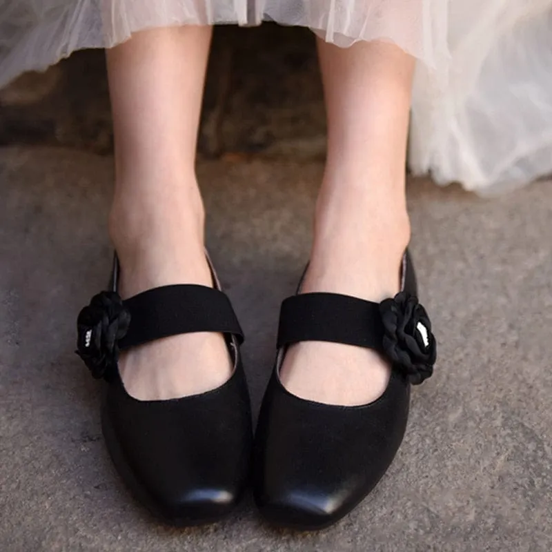 Handmade Floral Leather Shoes