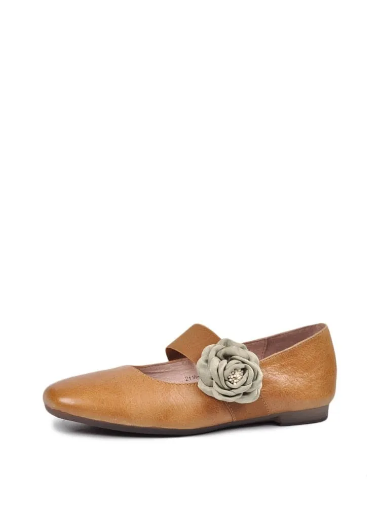 Handmade Floral Leather Shoes