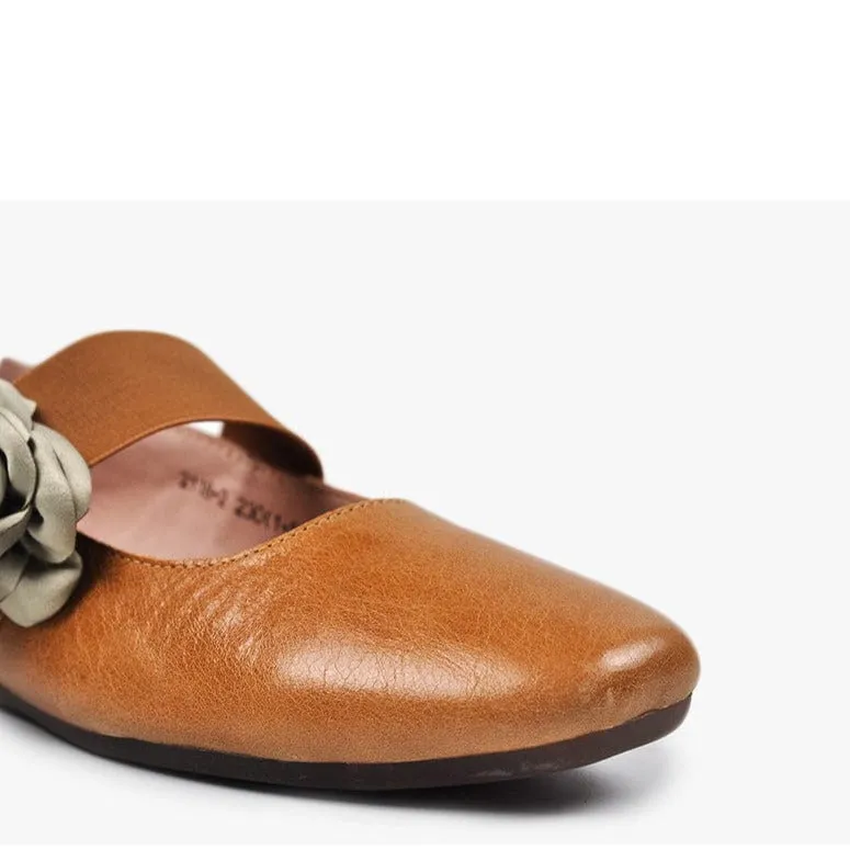 Handmade Floral Leather Shoes