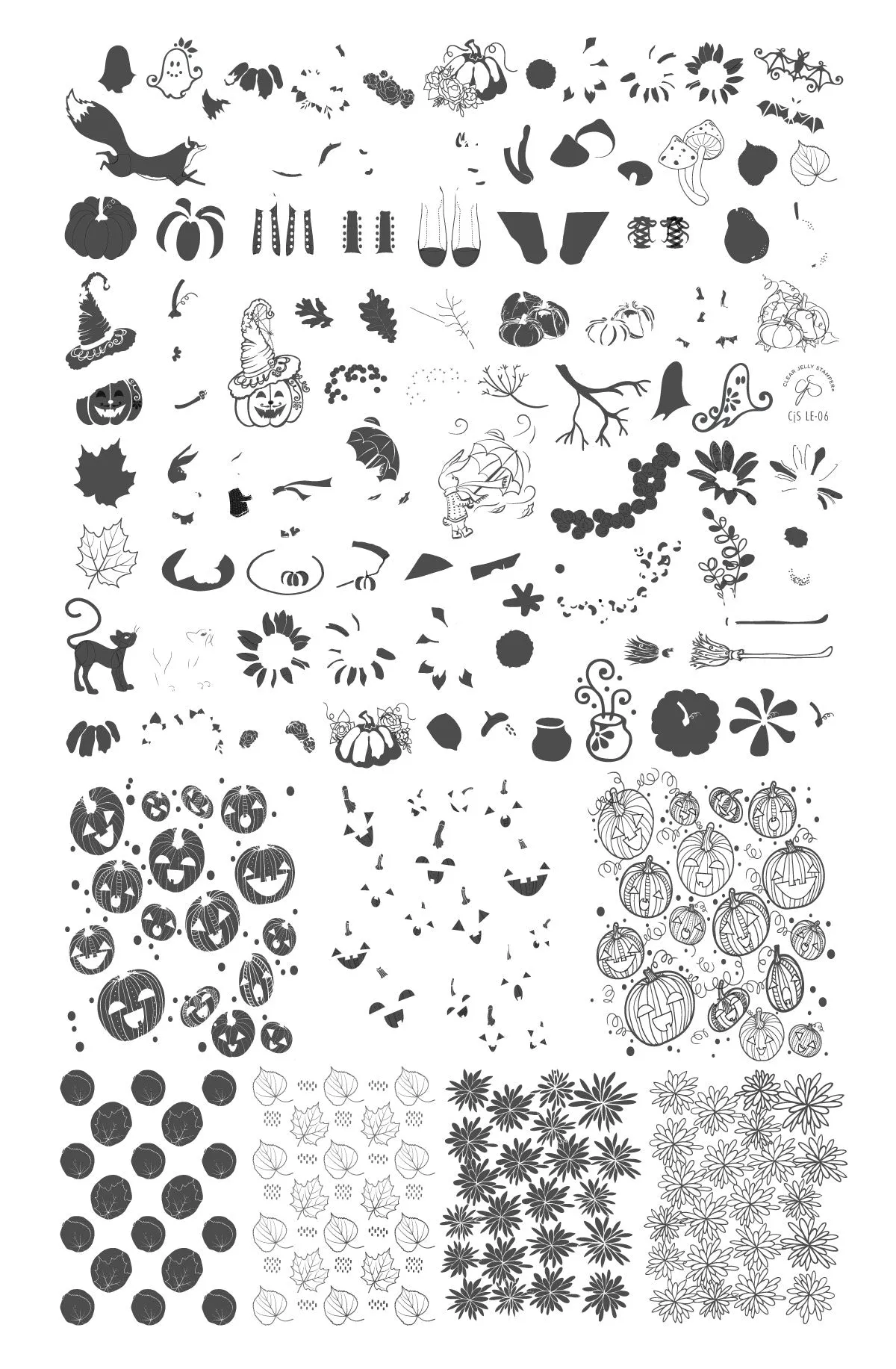 Harvest Glow (CjSLE-06) Steel Nail Art Layered Stamping Plate