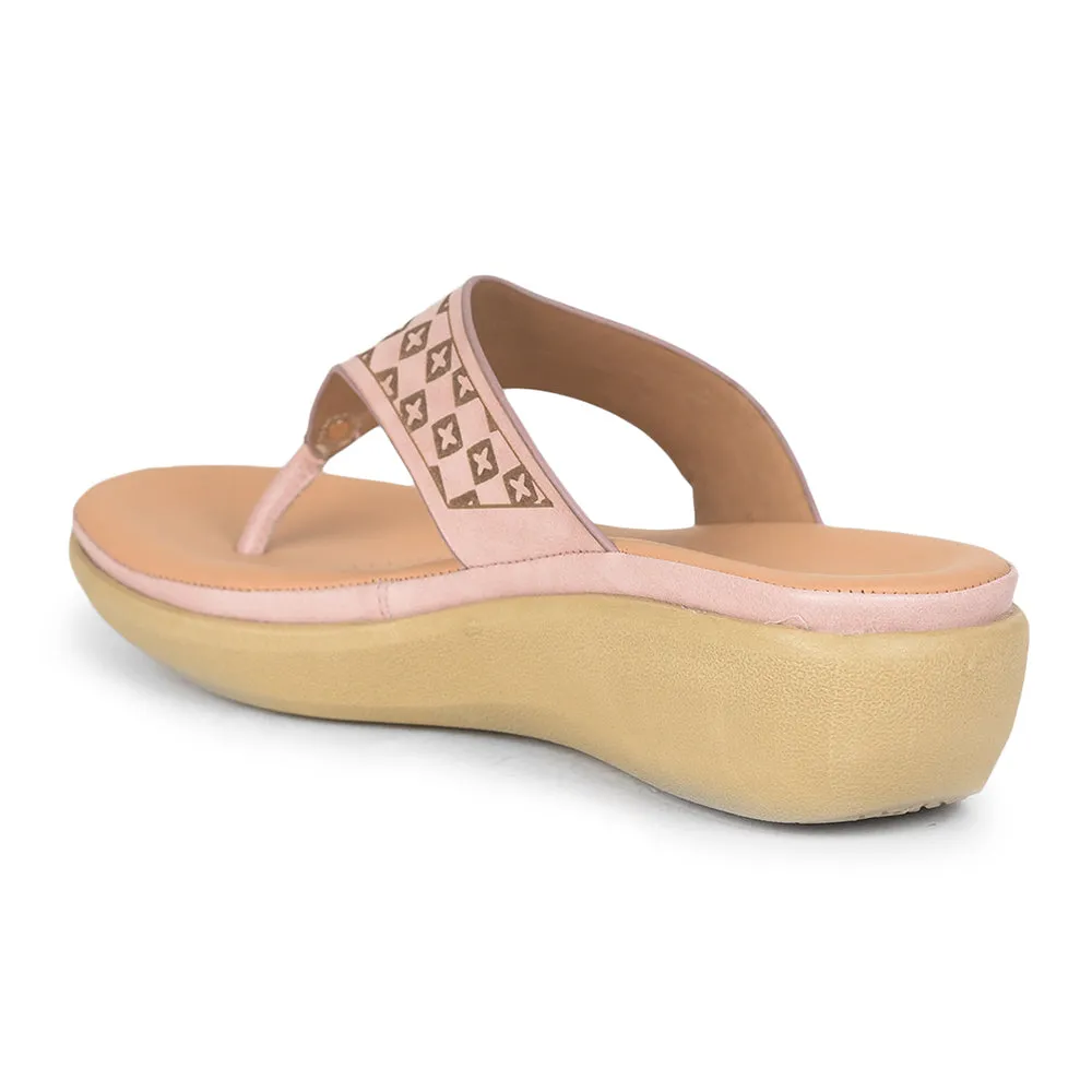 Healers Casual Pink Comfortable Heel Slipper For Women GIF-215 By Liberty