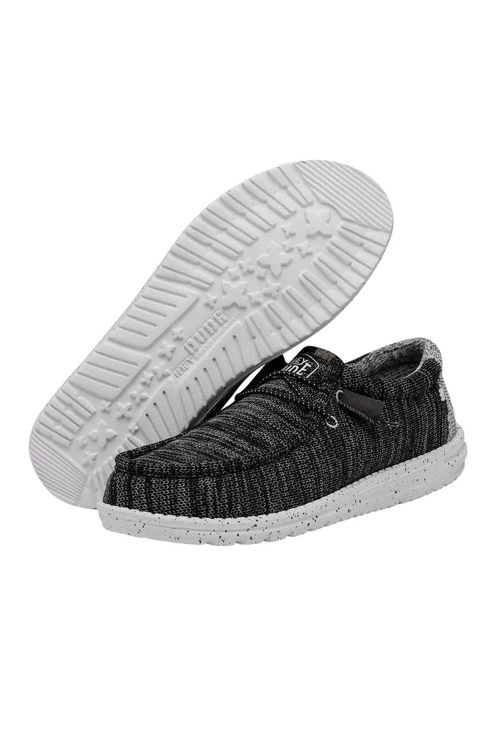 HEYDUDE Men’s Wally Stretch Mix Shoes in Meteorite | 40025-0XI