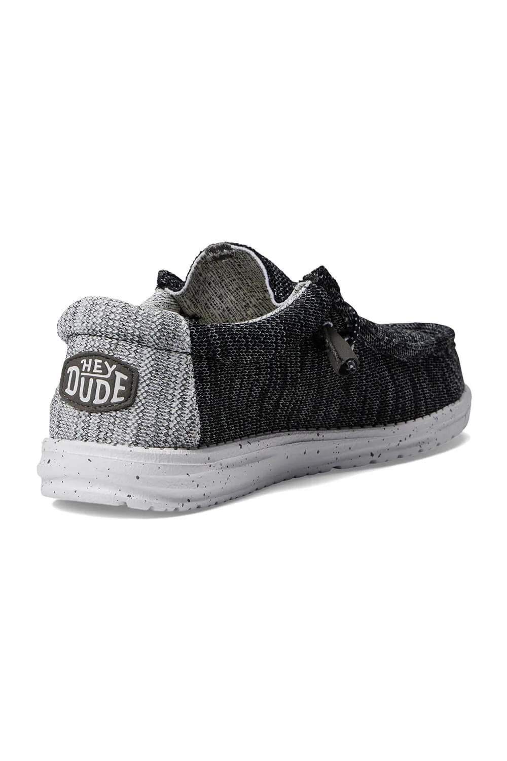 HEYDUDE Men’s Wally Stretch Mix Shoes in Meteorite | 40025-0XI