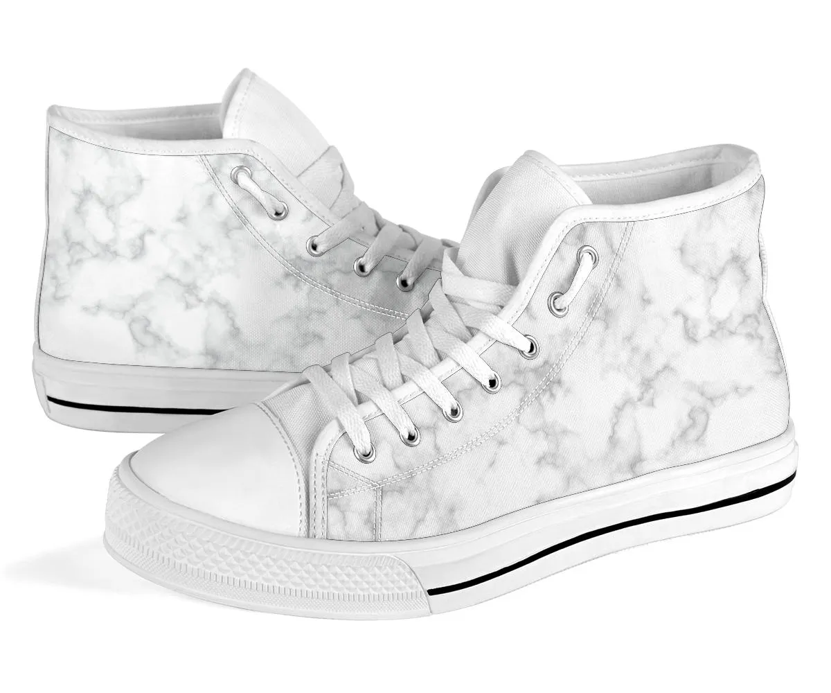 High Top Sneakers - Marble Print #101 | Custom Canvas Shoes, Customized Birthday Gift Idea, Cool Unique, 90s Hip Hop, Back to School, Travel